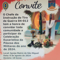 Celebração Eucarística da Páscoa dos Militares acontece nesta terça (06) em Guanhães