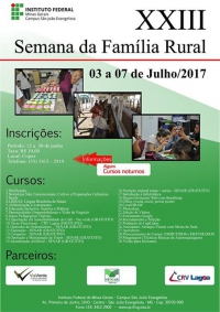 XXIII Semana da Família Rural começa hoje no IFMG/SJE