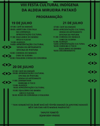 Neste final de semana acontece a VIII Festa Cultural Indígena da Aldeia Mirueira Pataxó